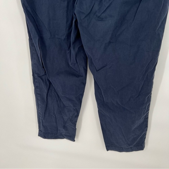 Everlane Elastic Waist Cotton Navy Pants - Picture 8 of 12